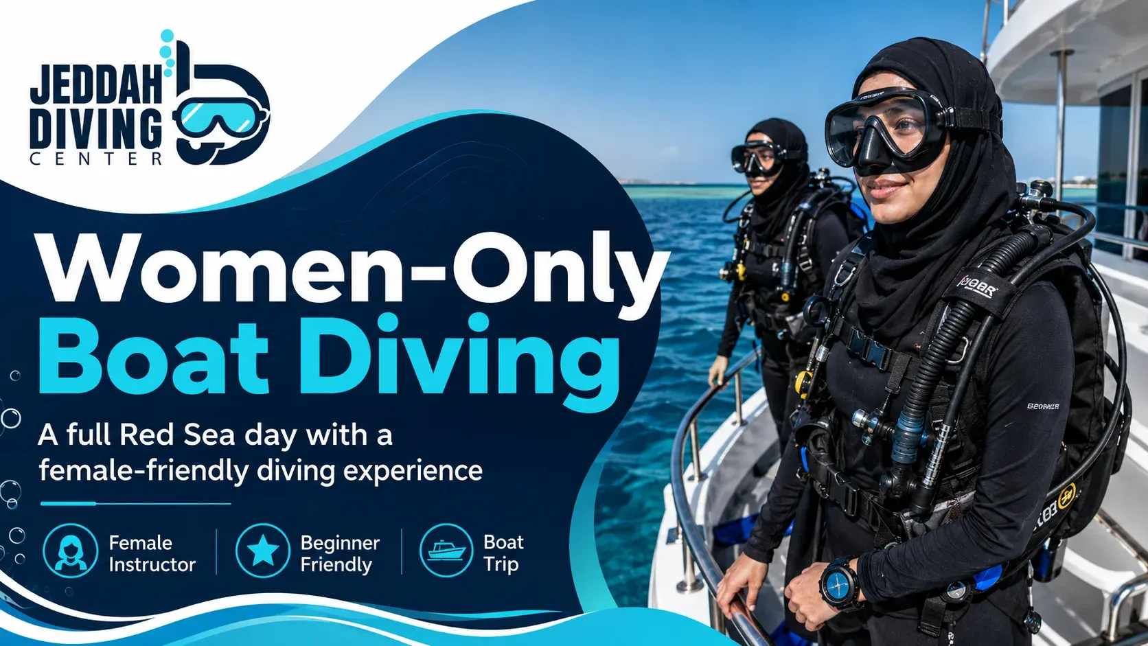 Women’s Diving in Jeddah: Best Places, Trips & Beginner Guide women only boat diving